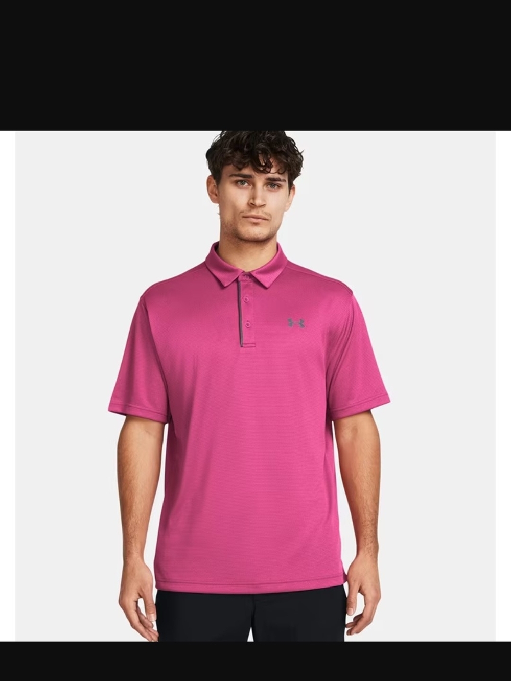 Under Armour tech heat gear polo fushcia Mens' XL